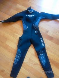 Muta semistagna 7mm da donna Cressi nuova