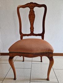 seggiolina stile chiavarina con intarsi