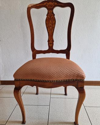 seggiolina stile chiavarina con intarsi