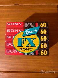 Stock 5 audiocassette musicassette nuove sony