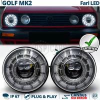 Fari LED 7'' per VW Golf 2 OMOLOGATI Angel Dinamic