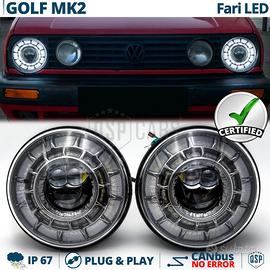 Fari LED 7'' per VW Golf 2 OMOLOGATI Angel Dinamic