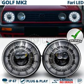 Fari LED 7'' per VW Golf 2 OMOLOGATI Angel Dinamic
