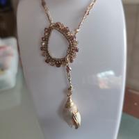 collana all' uncinetto, collana
