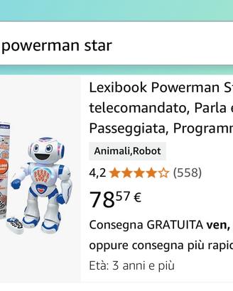 Lexibook POWERMAN STAR Robot educativo interattivo