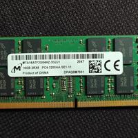 16Gb (1x16Gb) Micron DDR4 Sodimm 3200Mhz