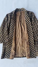 Giacca vintage pied de poule aperta, tg. 42