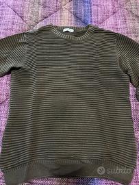 Maglione Clayton a coste verde scuro