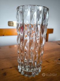Vaso in vetro Fidenza trasparente anni '60