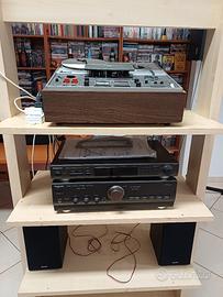 impianto stereo hifi vintage in blocco