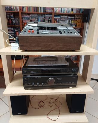 impianto stereo hifi vintage in blocco