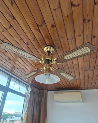 Lampada da soffitto con pale di ventilazione