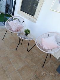 Set design bistrot interno esterno rosa