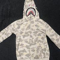 felpa bape bianca