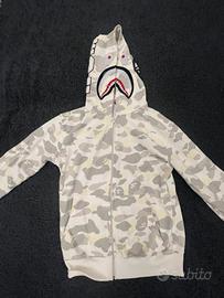 felpa bape bianca