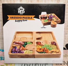 Vassoio puzzle bambù 4pz 
