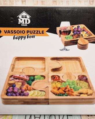 Vassoio puzzle bambù 4pz 