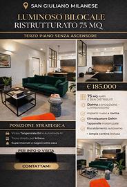 Bilocale ampio luminoso e ristrutturato