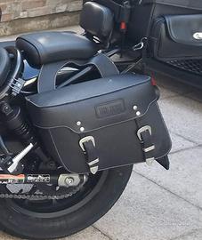Borse laterali per moto custom in vera pelle - Accessori Moto In vendita a  Roma