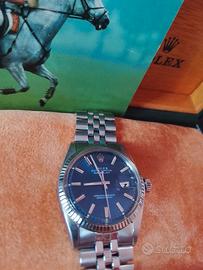 Rolex datejust 1601 blu Wide boy dial originale