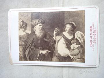 Carte de visite Alinari Ripudio di Agar Guercino 