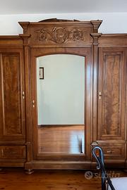 Camera da letto in legno di noce