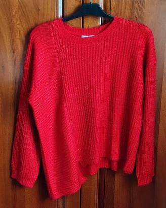 Maglia invernale rossa donna ragazza L/XL