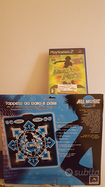 Tappeto ballo 8passi all music dance+gioco PS2