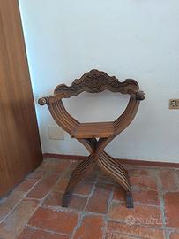 sedia vintage Savonarola
