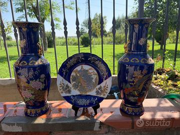 Tris da Arredo Vintage in Porcellana Giapponese