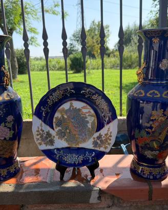 Tris da Arredo Vintage in Porcellana Giapponese