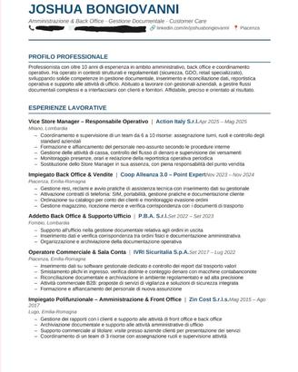 Impiegato/operaio/responsabile/vendita