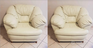 Coppia poltrone vera pelle