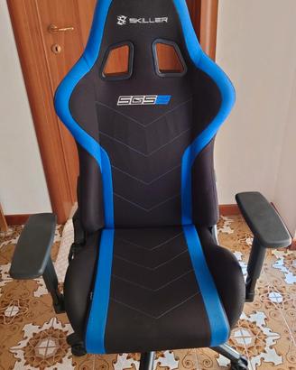 SEDIA da GAMING in TESSUTO TRASPIRANTE SKILLER SGS