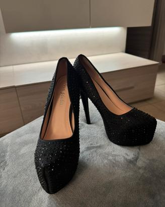 Scarpe tacco 39 Via Giulia  con strass e plateau