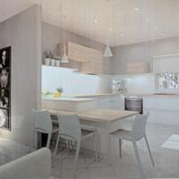 Cucina bianco alpino e rovere marchio LIFE 2024