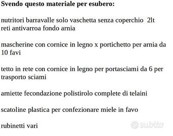 Materiale apicoltura