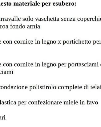 Materiale apicoltura