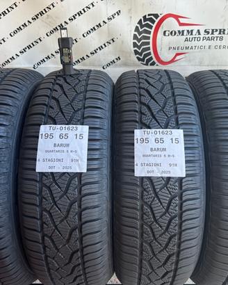 4 PNEUMATICI 195/65 R15 BARUM 4 STAGIONI SEMINUOVE