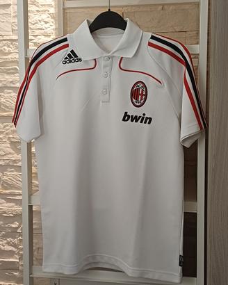 Polo AC Milan Adidas Bwin Vintage Bianca ClimaLite