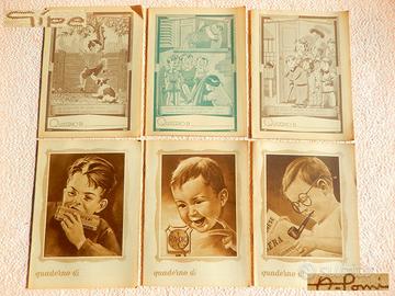 Vintage 1940 QUADERNI Gipe Pomi NUOVI Bambini