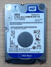 HD WD BLUE 500GB, 2.5", SATA III, 6 GB/s, 16Mb