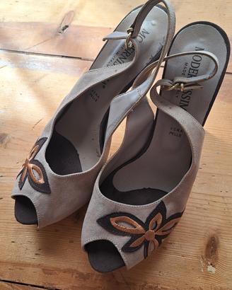 sandali con tacco a spillo e plateau