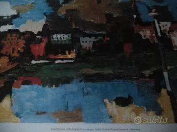 Litografia KOKOSCHKA, Dresda Città Nuova, 1922