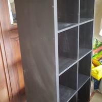 Mobile scaffale a cubi nero