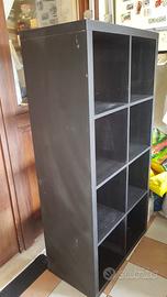 Mobile scaffale a cubi nero