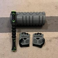 kit massaggio: foam roller  e bastone massagiatore