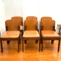 Gruppo di 6 sedie Silvio Coppola per Bernini