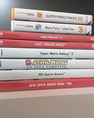 giochi Wii Nintendo 3ds e switch 