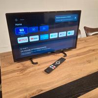 Smart tv led 24 pollici con telecomando